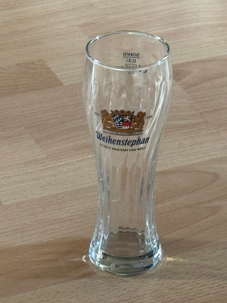 Weihenstephan 0,3L glazen, Ophalen of Verzenden, Zo goed als nieuw, Bierglas