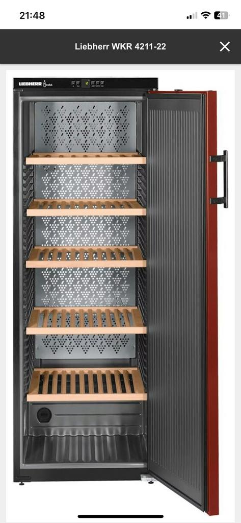 Liebherr Wijnbewaarkast WKR4211-22, Witgoed en Apparatuur, Koelkasten en IJskasten, Ophalen, Zonder vriesvak, 200 liter of meer