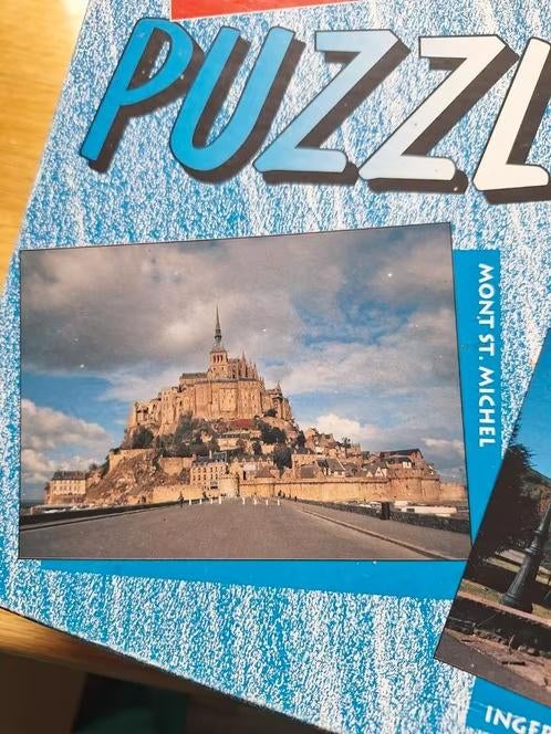 Doos met 5 puzzels van 1000 stukjes h, Ophalen of Verzenden, 500 t/m 1500 stukjes, Gebruikt, Legpuzzel