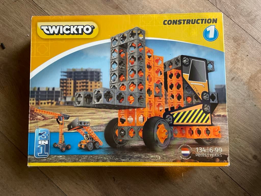 Twickto Construction 3 in 1 bouwset (bouwvoertuigen), Ophalen of Verzenden, Zo goed als nieuw, Overige merken