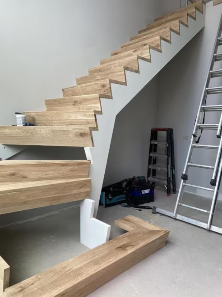 Eiken massief traptreden 40mm dik, eiken bordes, eiken trap, Minder dan 25 mm, Nieuw, Ophalen of Verzenden, Plank