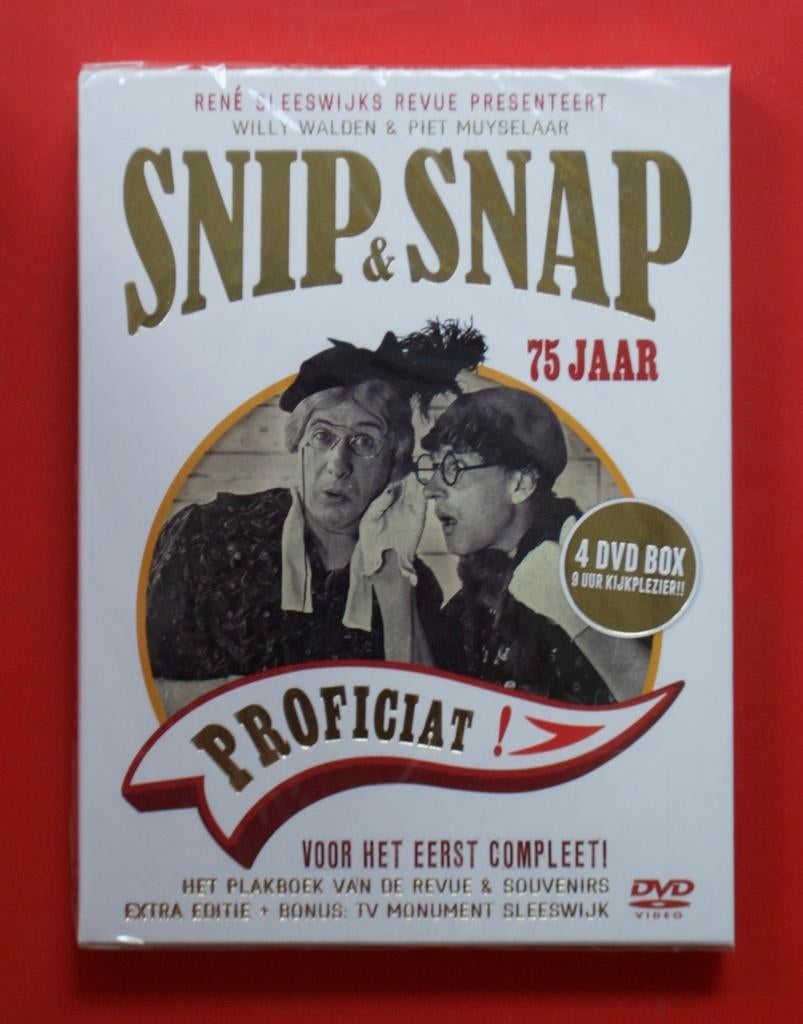 4dvd-box Snip & Snap: 75 jaar Willy Walden en Piet Muyselaar, Alle leeftijden, Ophalen of Verzenden, Zo goed als nieuw, Komedie