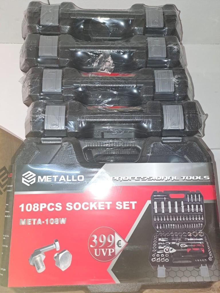 108 PCS SOCKET SET METALLO, Ophalen of Verzenden, Nieuw