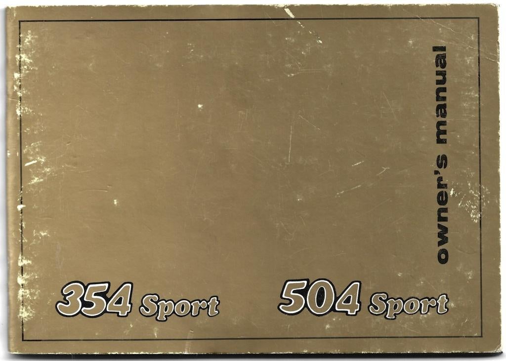 Benelli 354 Sport 504 Sport manual (6166z) motor, Verzenden, Overige merken