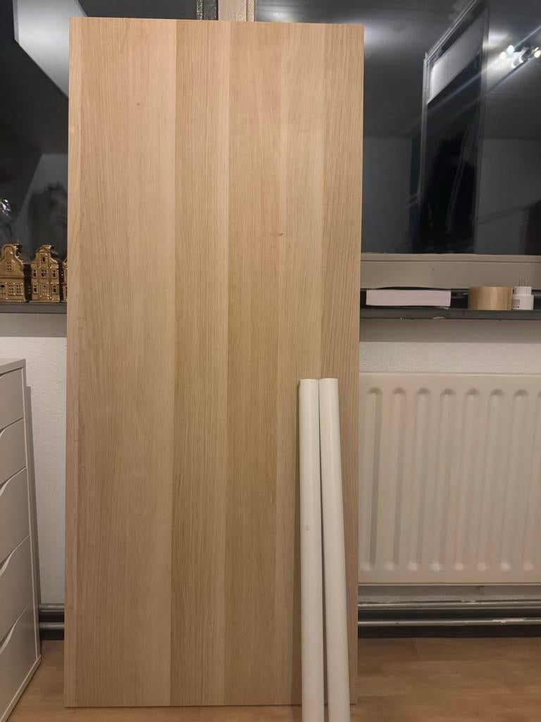 Houtlook Bureaublad Ikea met 2 poten, Doe-het-zelf en Verbouw, Hout en Planken, Gebruikt, Plank, Overige houtsoorten, Minder dan 200 cm