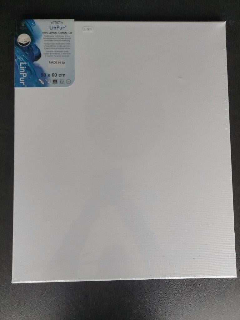 opgespannen schilderdoek, 100% linnen, 50cm*60cm, nieuw, Ophalen, Nieuw, Doek