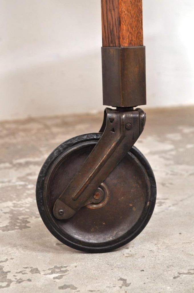 Vintage eiken trolley serveerwagen zwenkwielendrank 50's, Ophalen of Verzenden, Gebruikt