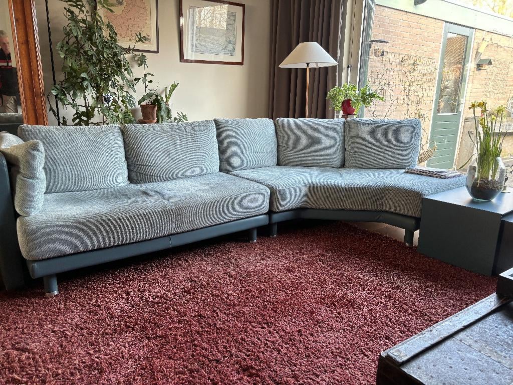 Hoekbank Leolux Pinaco, Huis en Inrichting, Banken | Bankstellen, Gebruikt, Hoekbank, Vierpersoons of meer, 250 tot 300 cm, 75 tot 100 cm