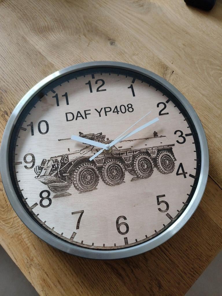 Custom Klok YP408 RVS Behuizing - 30cm, Ophalen of Verzenden, Nieuw, Analoog, Wandklok