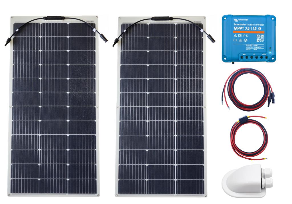 Set Flexibel Zonnepaneel 220Wp – 5 Jaar Garantie - Victron E, Verzenden, Nieuw, Overige typen