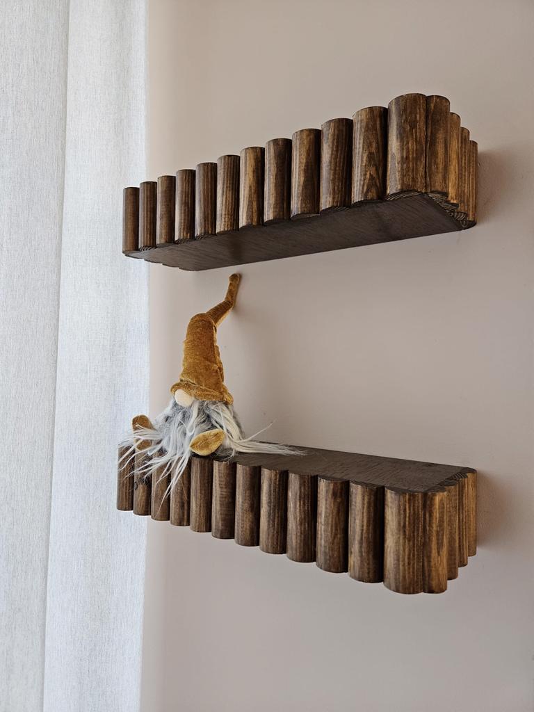 Handgemaakte houten wandplanken (walnootkleur), Ophalen of Verzenden, Nieuw