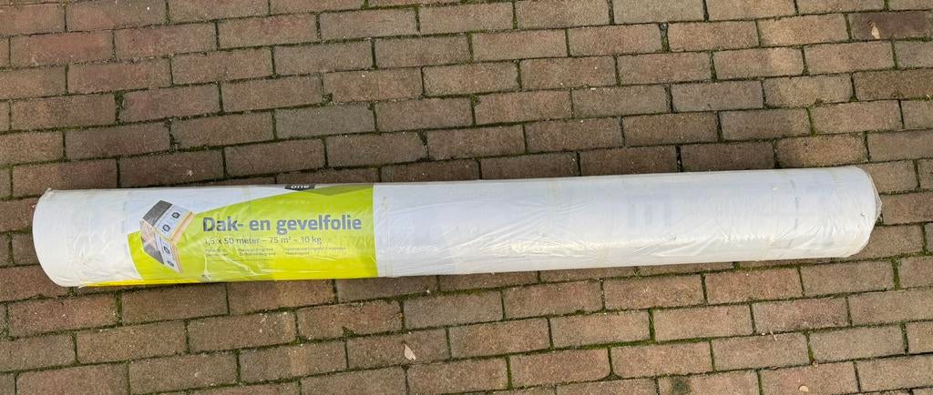 Nieuwe rol Pro dak- en gevel folie 1,5 x 50 meter, Overige materialen, Nieuw, 15 m² of meer, Ophalen