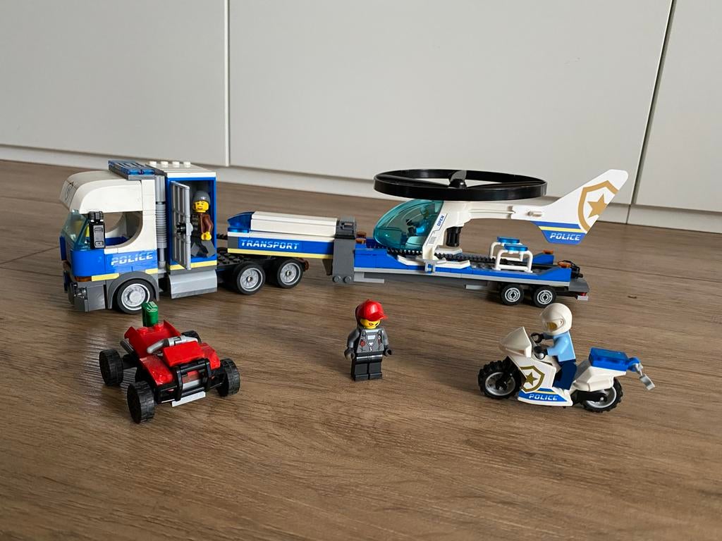 Lego City 60244 Politie Helikopter Transport, Ophalen, Zo goed als nieuw, Complete set, Lego