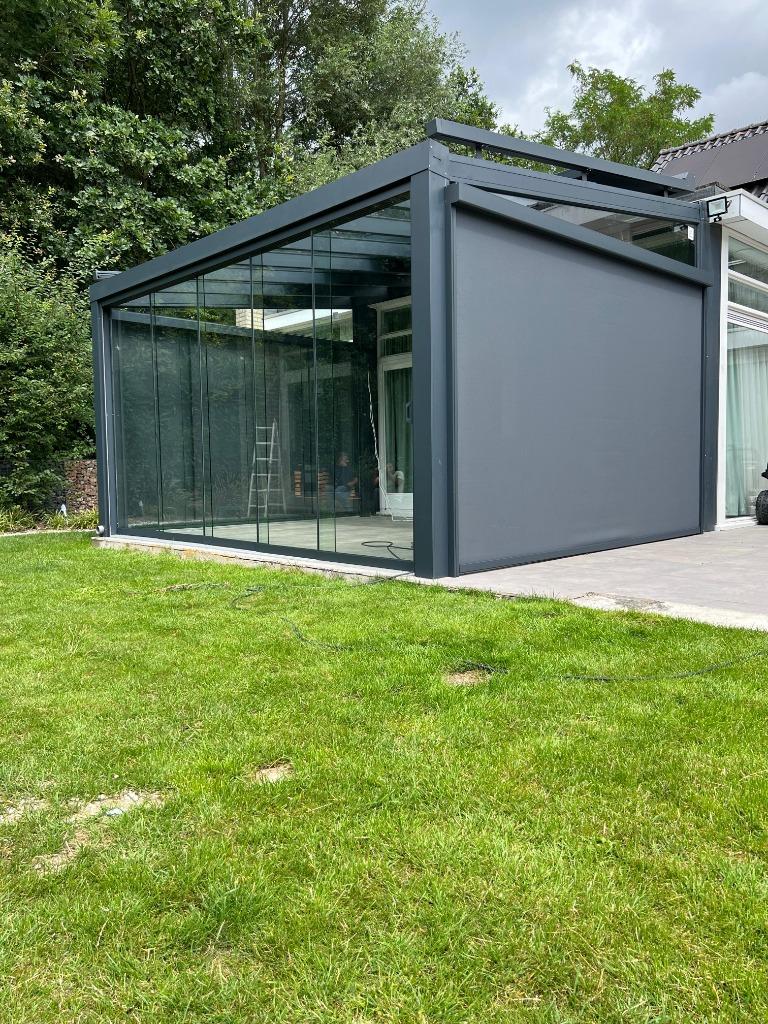 ZipScreen voor ramen en veranda, met solar oplossingen!, Tuin en Terras, Zonneschermen, Ophalen of Verzenden, Nieuw, Elektrisch
