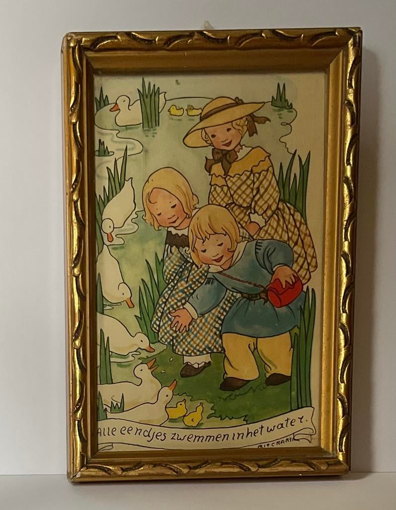 Rie Cramer prent ingelijst ca. 1950, Antiek en Kunst, Ophalen of Verzenden