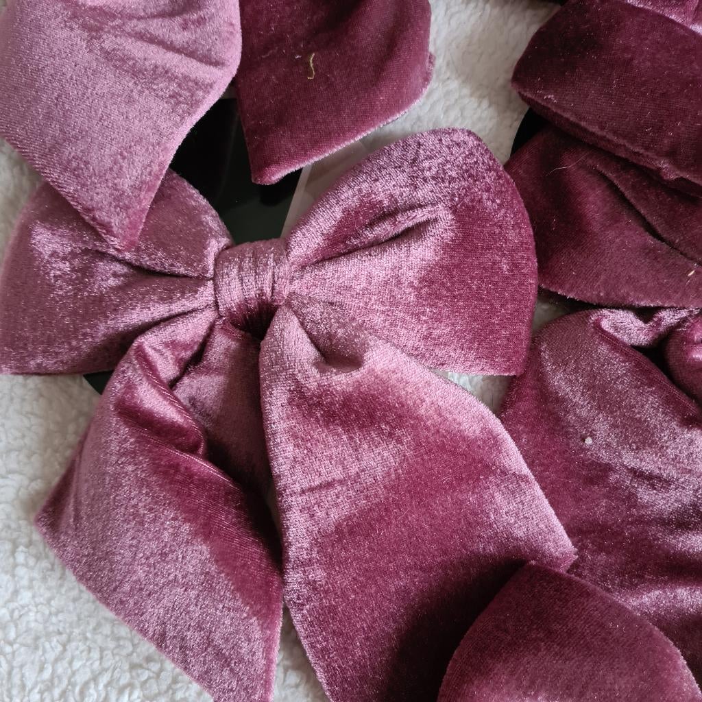 10 vintage rosé strikken 25cm nieuw, Diversen, Kerst, Ophalen of Verzenden, Nieuw