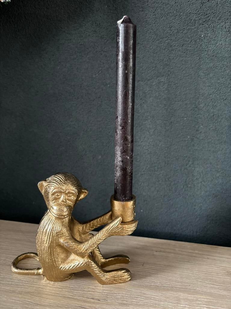 Te koop decoratie kandelaar Aap, Overige kleuren, Nieuw, Ophalen of Verzenden, Nvt