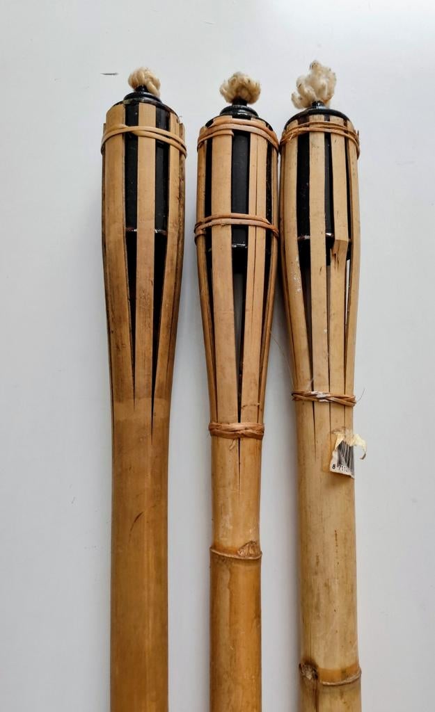 Bamboe Fakkels - Set van 3, Ophalen, Gebruikt