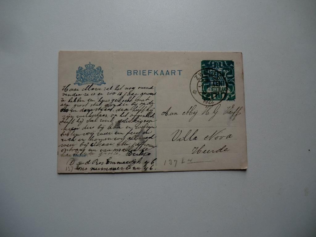 Heerde,Epe,Zwolle,Villa Nova,1922, Ophalen of Verzenden, 1920 tot 1940, Gelopen, Gelderland