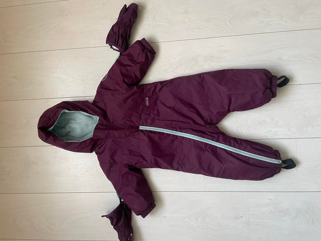 Skipak + handschoenen maat 74 Decathlon unisex, Kinderen en Baby's, Jongetje of Meisje, Decathlon, Ophalen of Verzenden, Zo goed als nieuw