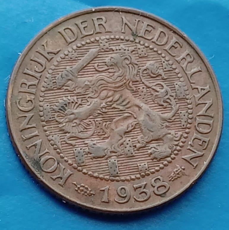 1 cent 1938 - Wilhelmina, Postzegels en Munten, Ophalen of Verzenden, Koningin Wilhelmina, 1 cent, Losse munt