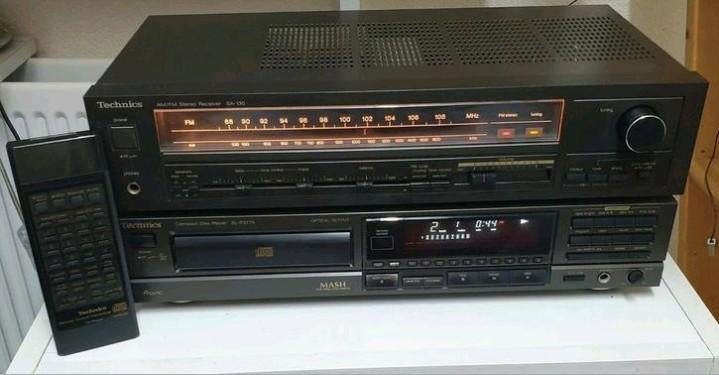 Technics receiver sa-130 + cd speler sl-p377a + remote, Ophalen of Verzenden
