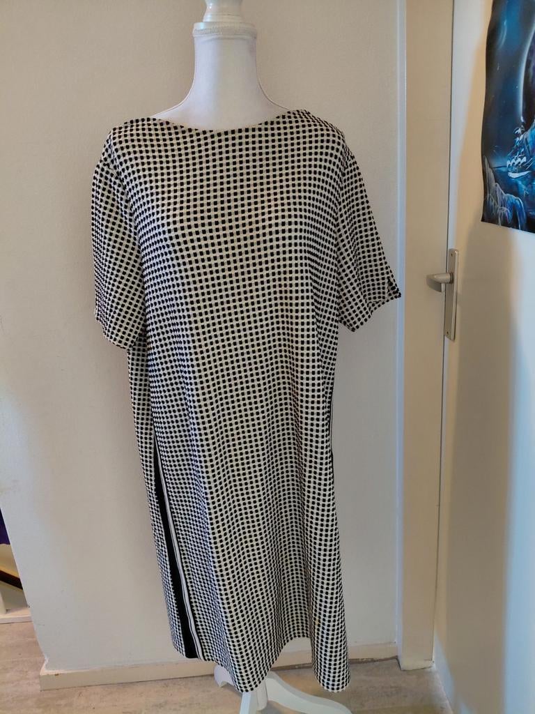 Gerry Weber Zwart-wit Geruite Jurk Maat 46, Kleding | Dames, Grote Maten, Gerry Weber, Ophalen of Verzenden, Zo goed als nieuw