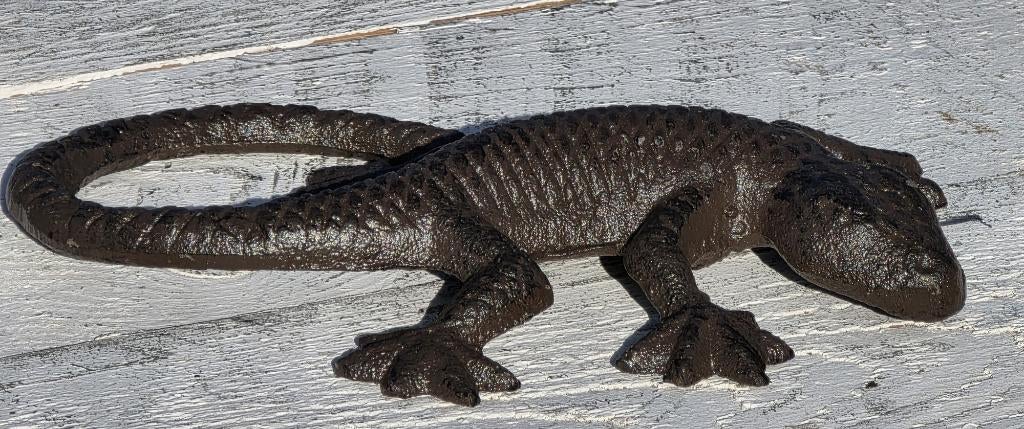 GEKKO / gietijzer, Dierenbeeld, Nieuw, Metaal, Info@huisentuindecoratiemarie.nl