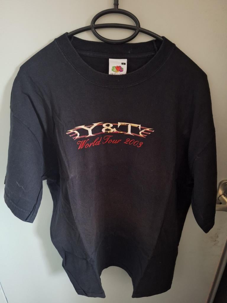 Y&T World Tour 2003 T-shirt, Verzenden, Zo goed als nieuw, Maat 56/58 (XL), Zwart