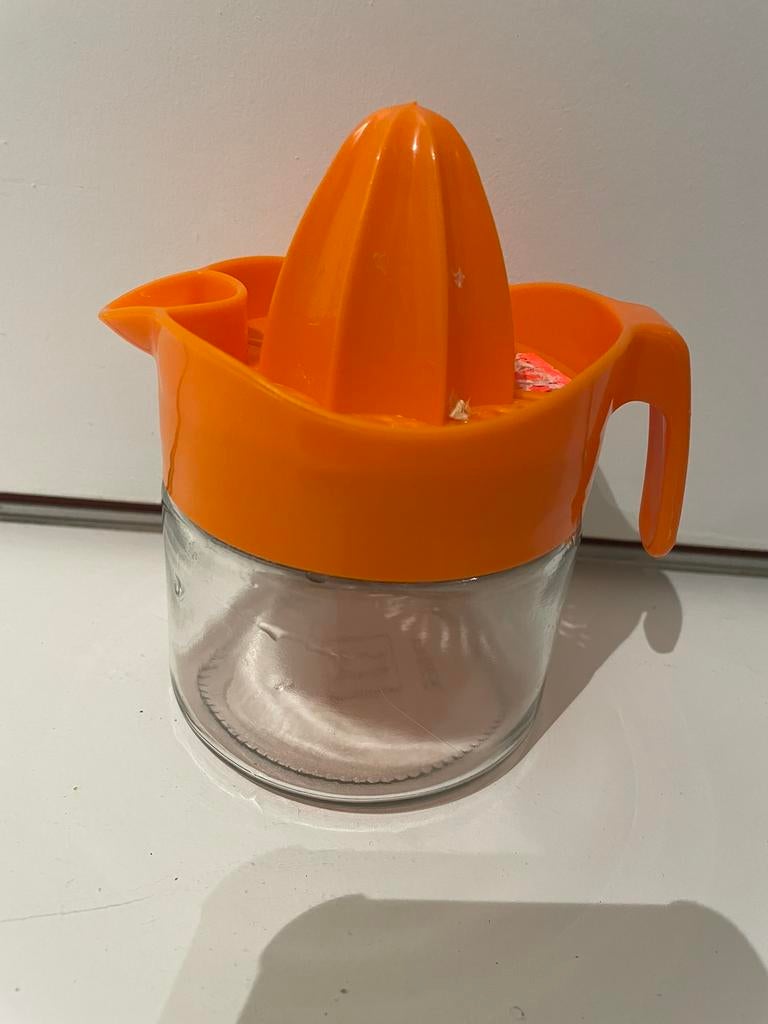 Vintage Citrus pers met glazen opvang glas, Verzamelen, Retro, Ophalen of Verzenden, Huis en Inrichting