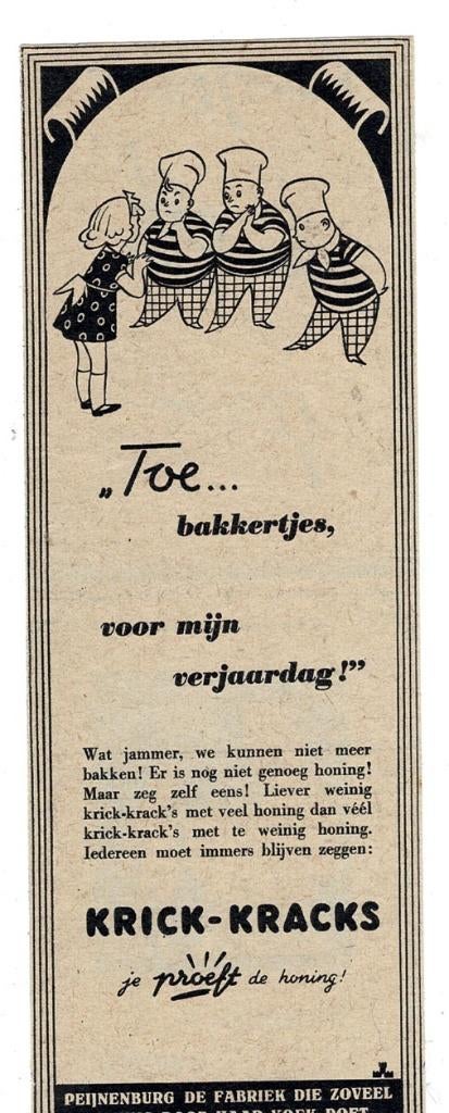 ,,Toe bakkertjes,voor mijn verjaardag" PEIJNENBURG 1946, Verzenden, Zo goed als nieuw, Overige typen