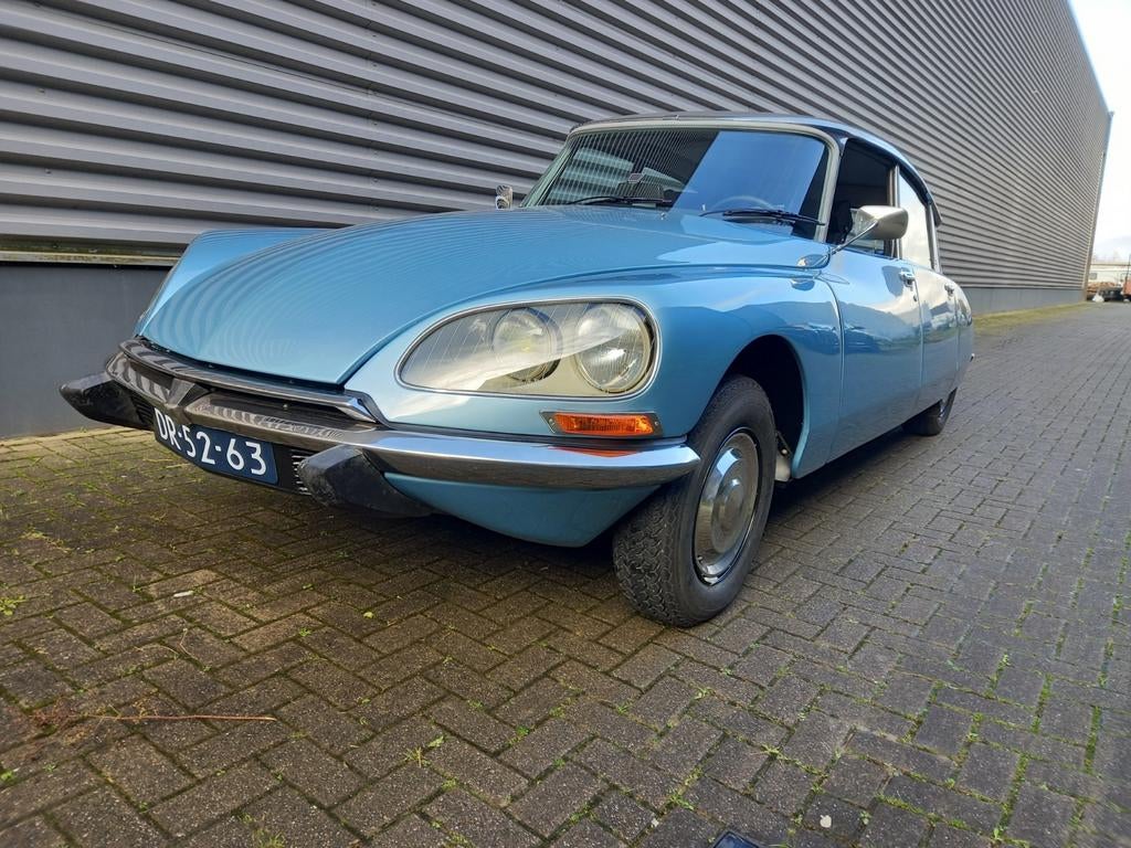 Citroën DS21IE 1973 bleu platine, Auto's, Oldtimers, Zwart, Citroën, Blauw, Leder