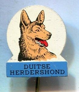 Duitse Herdershond blik honden speldje ( N_060 ), Verzenden, Zo goed als nieuw, Dier of Natuur, Speldje of Pin