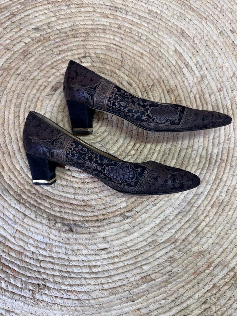 Vintage Sandro Vicari Pumps Maat 40,5 - Elegant & Uniek, Kleding | Dames, Schoenen, Ophalen of Verzenden, Gedragen, Zwart, Pumps