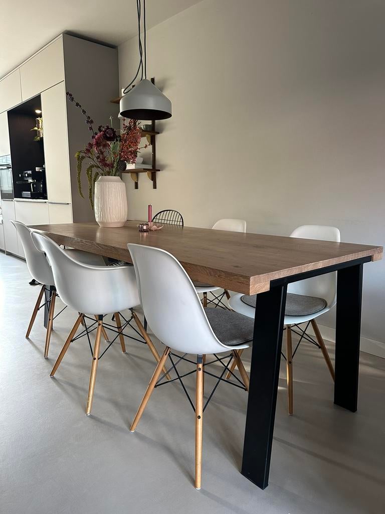 Eettafel van Houtmerk - 200 cm x 90 cm, Huis en Inrichting, Tafels | Eettafels, Ophalen, 200 cm of meer, 50 tot 100 cm, Zo goed als nieuw