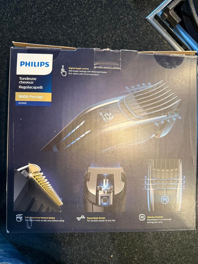 Philips Tondeuse HC9450/20 - 9000 Prestige Series, Ophalen of Verzenden, Nieuw, Haarverzorging