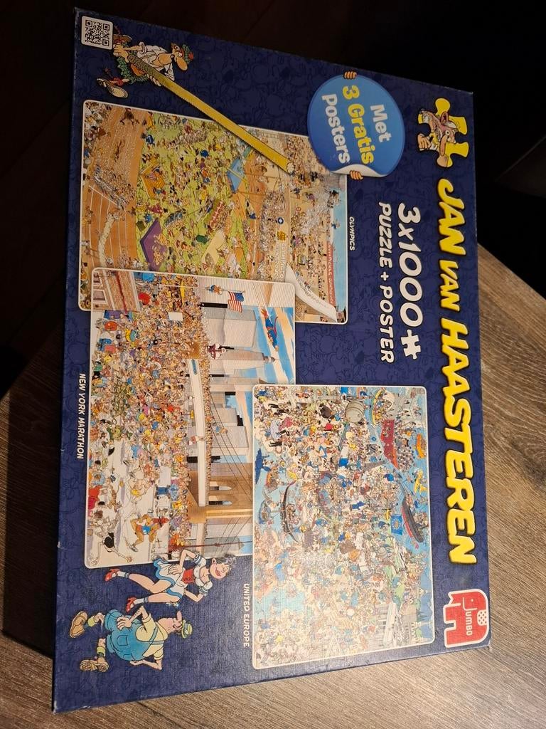 Jan van Haasteren 3x1000 stukjes - Olympische Spelen, Hobby en Vrije tijd, Denksport en Puzzels, Ophalen of Verzenden, Meer dan 1500 stukjes