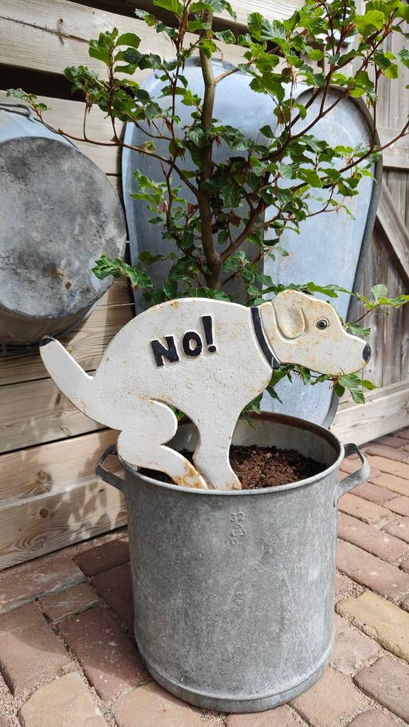 Honden bordje NO! / Tuindecoratie, Ophalen of Verzenden