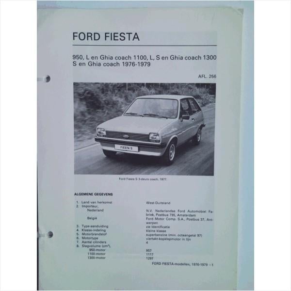 Ford Fiesta Vraagbaak losbladig 1976-1979 #1 Nederlands, Ophalen of Verzenden, Gelezen, Ford