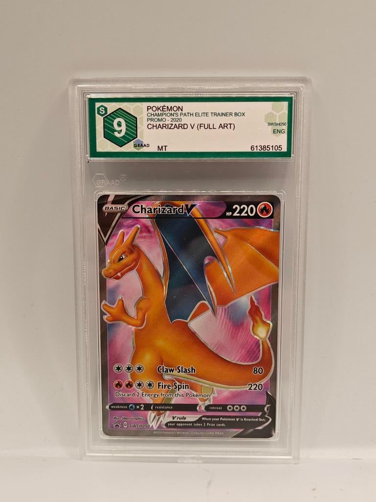 2020 pokemon Charizard V Champions path ETB promo GRAAD 9, Ophalen of Verzenden, Nieuw