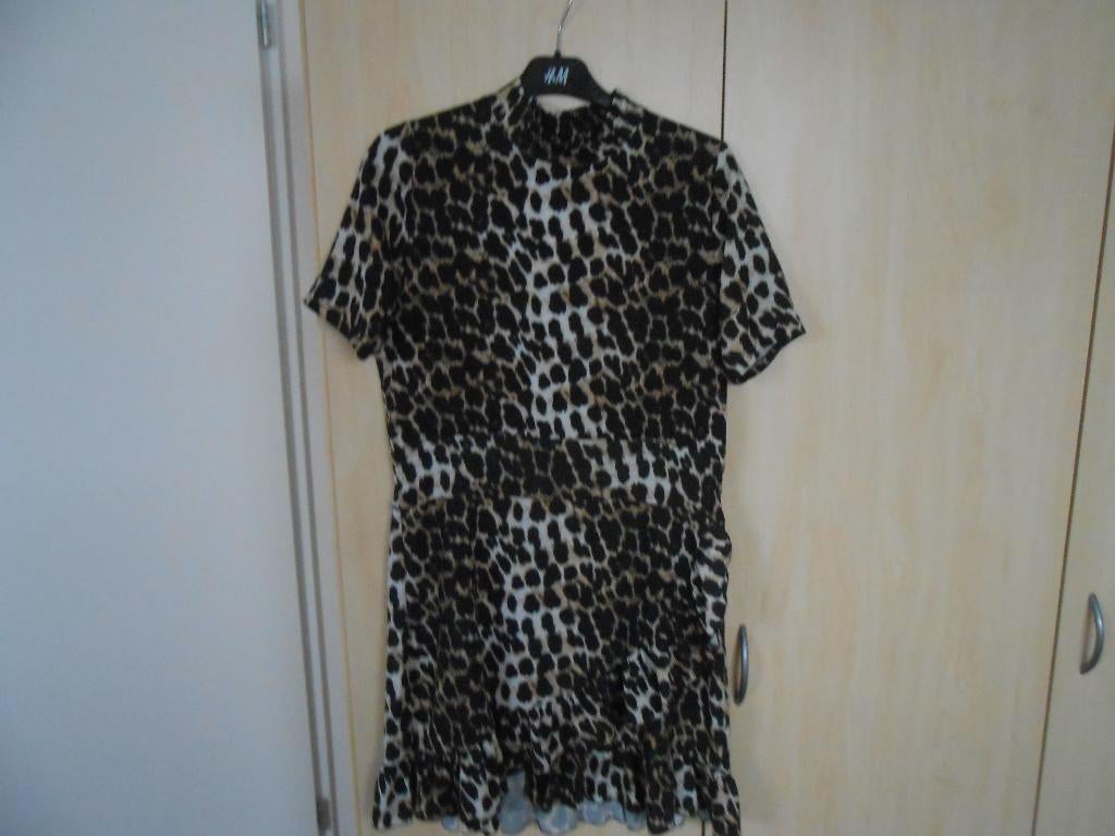 Leuke panter print jurk maat S van Seven Sisters, Seven Sisters, Zwart, Ophalen of Verzenden, Zo goed als nieuw