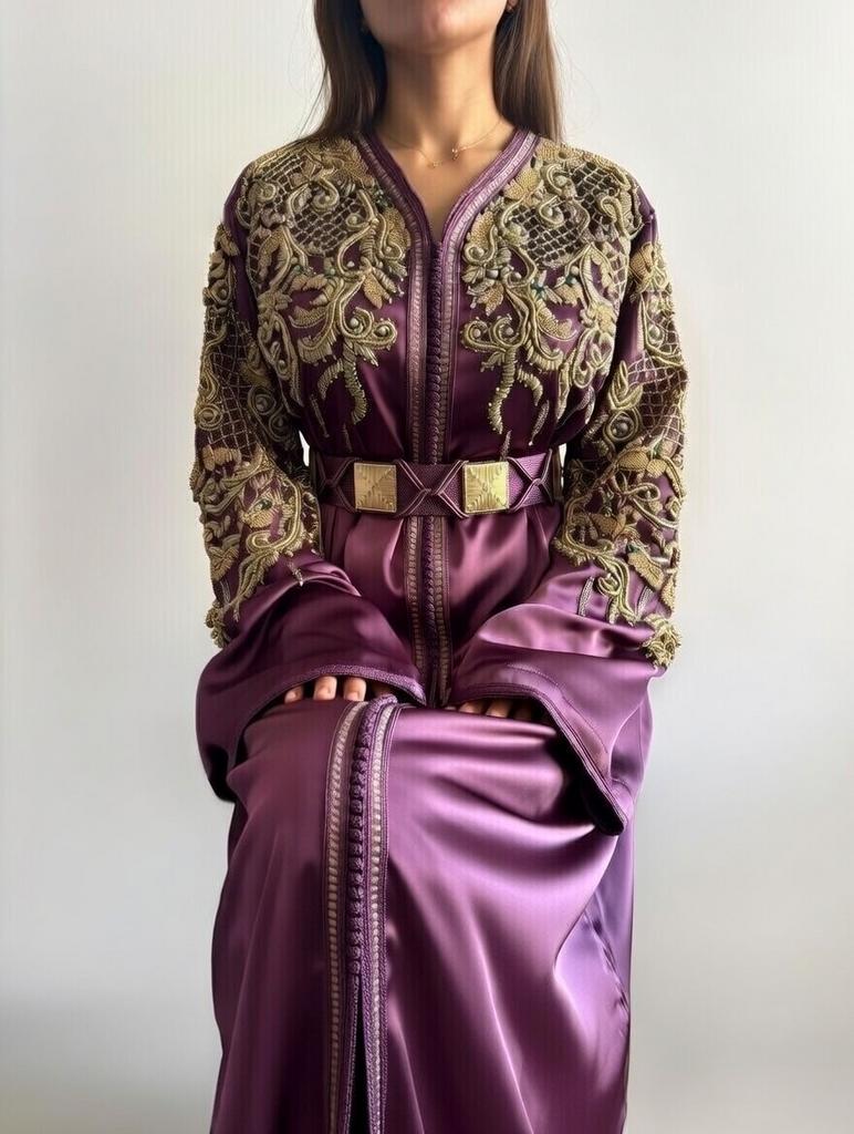 Unieke Marokkaanse jurk te huur - Perfect voor speciale gele, Kleding | Dames, Jurken, Ophalen, Paars, Maat 42/44 (L), 1019PP