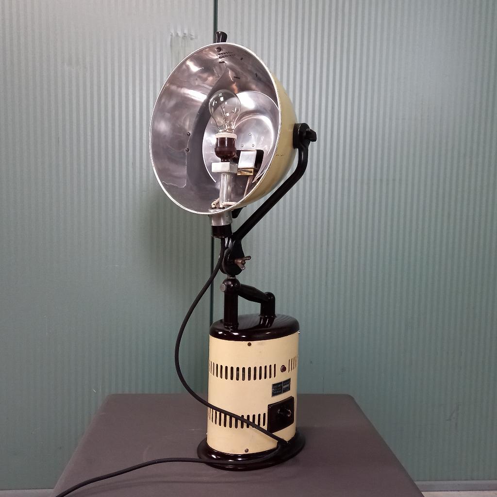 Vintage Hanau tafellamp, Ophalen of Verzenden, Gebruikt, Industriele tafellamp
