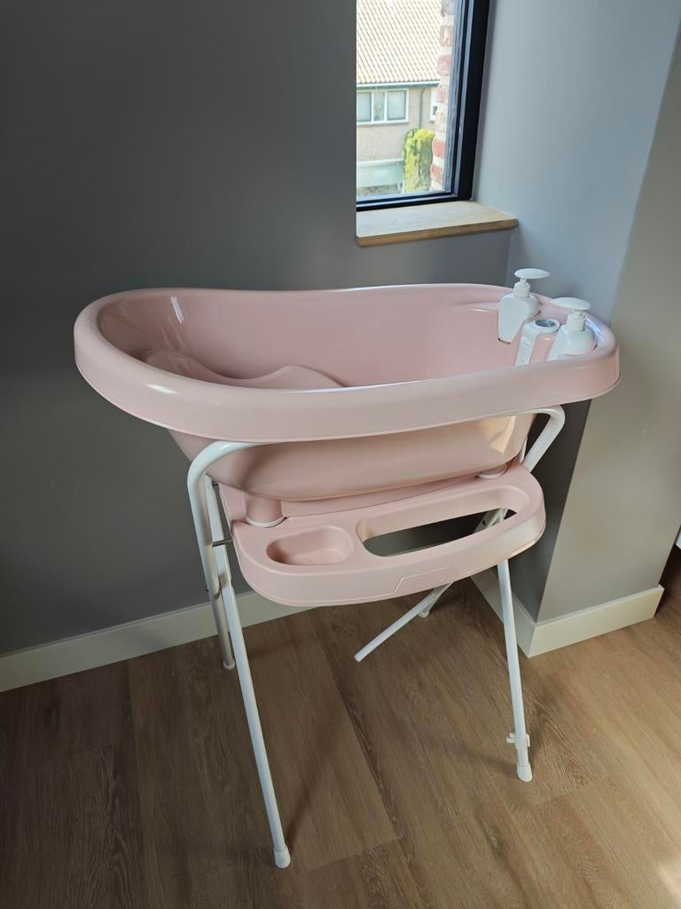 Bébé-jou Babybadje met zitje, thermometer en slang, Ophalen, Gebruikt, Badje, Bébé-jou