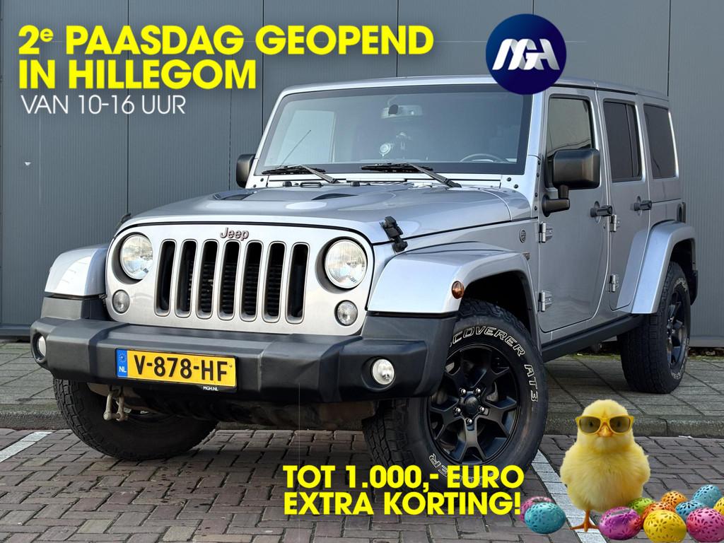 Jeep Wrangler Unlimited 2.8CRD 75th Anniversary | Grijs Kent, Auto's, Automaat, Gebruikt, 4 cilinders, Bedrijf