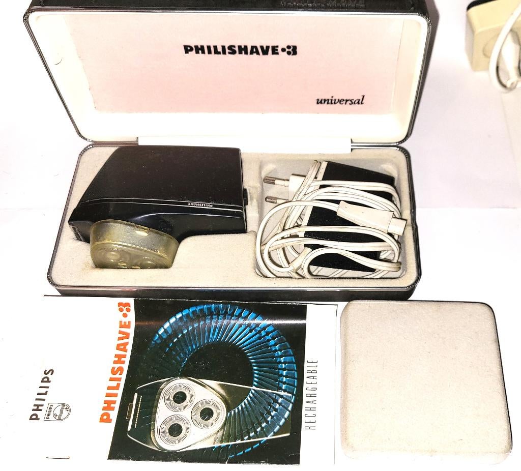 philishave-3 Vintage Philips 905 scheerapparaat, hp 1308, Verzamelen, Ophalen of Verzenden, Persoonlijke verzorging