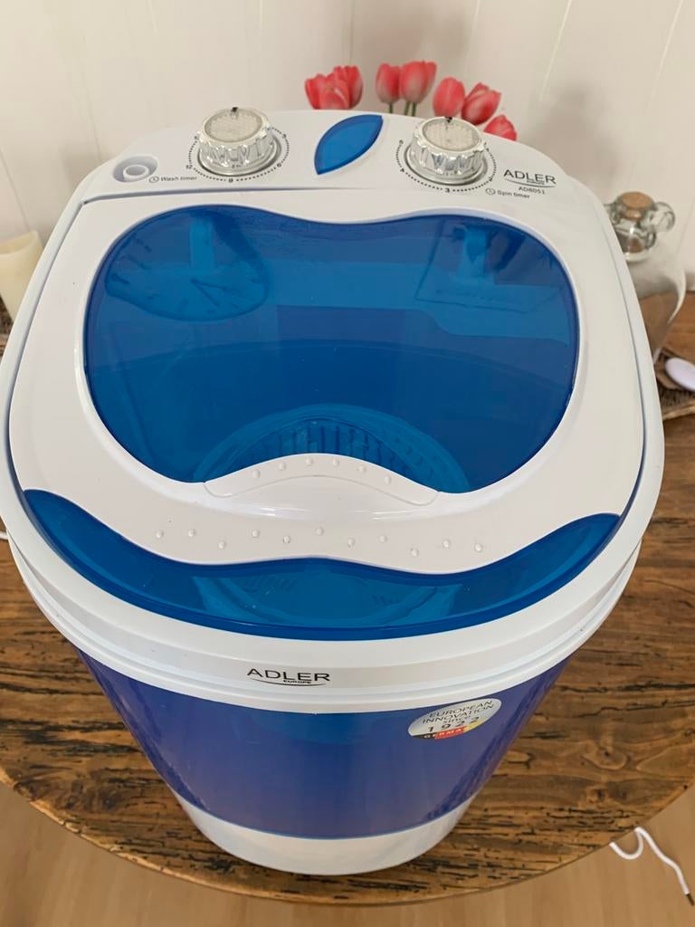 Camping mini wasmachine met centrifuge, Ophalen, Zo goed als nieuw