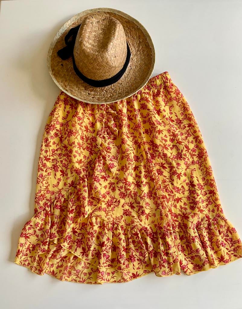 Mooie zomerse rok, L, Jazlyn, Geel, Maat 42/44 (L), Ophalen of Verzenden, Zo goed als nieuw