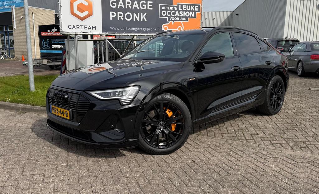 Audi e-tron Sportback 55 quattro 3x S-Line 95 kWh CARPLAY/AC, Zwart, 95 kWh, Zwart, Leder