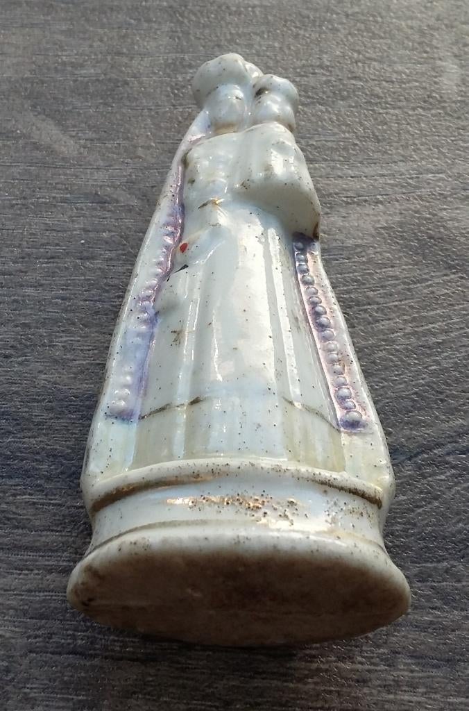 1850 Klein Vuistbeeldje Zakheilige Brussels Porselein Maria, Ophalen of Verzenden